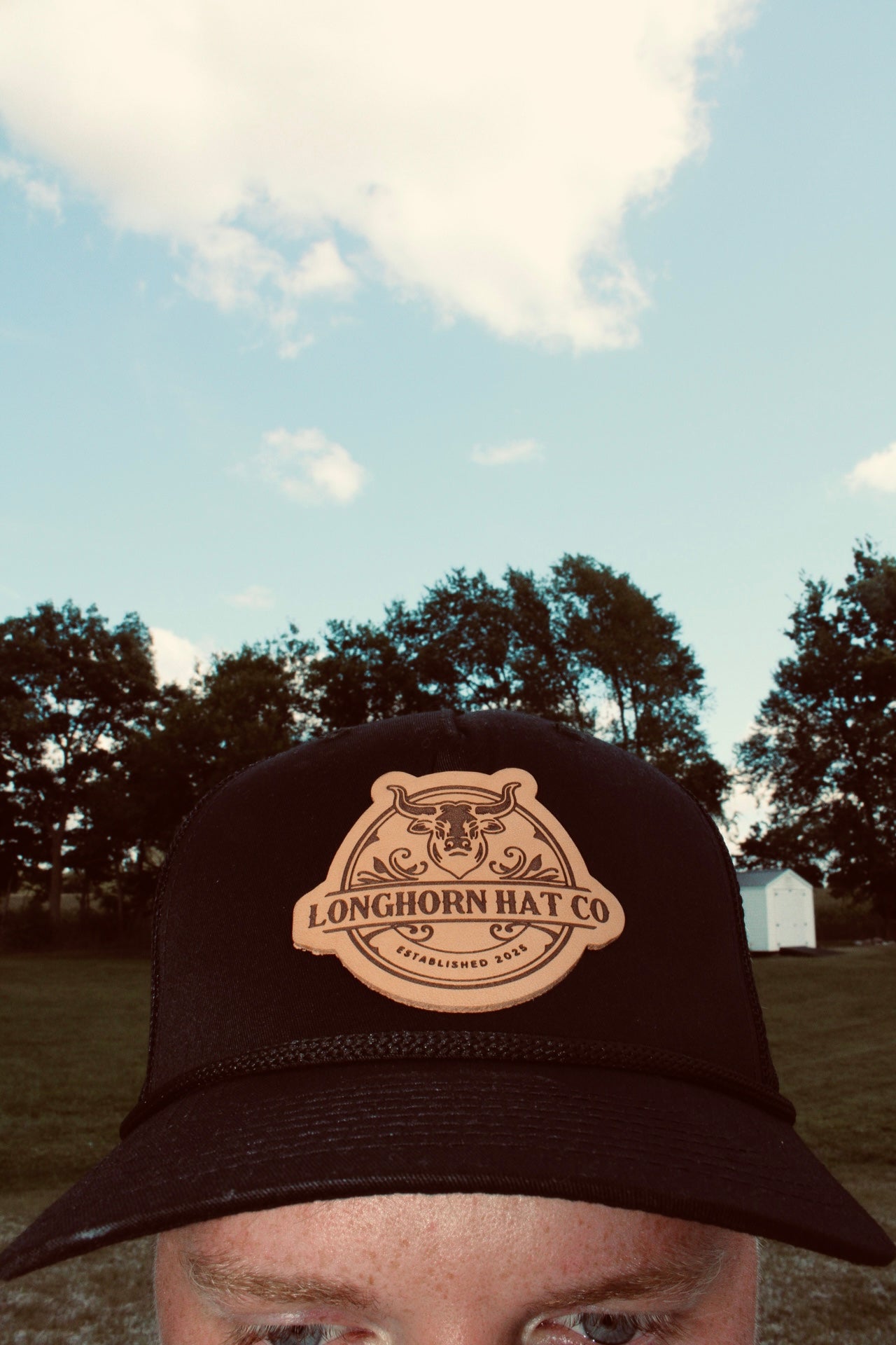 Black Rope Patch Hat