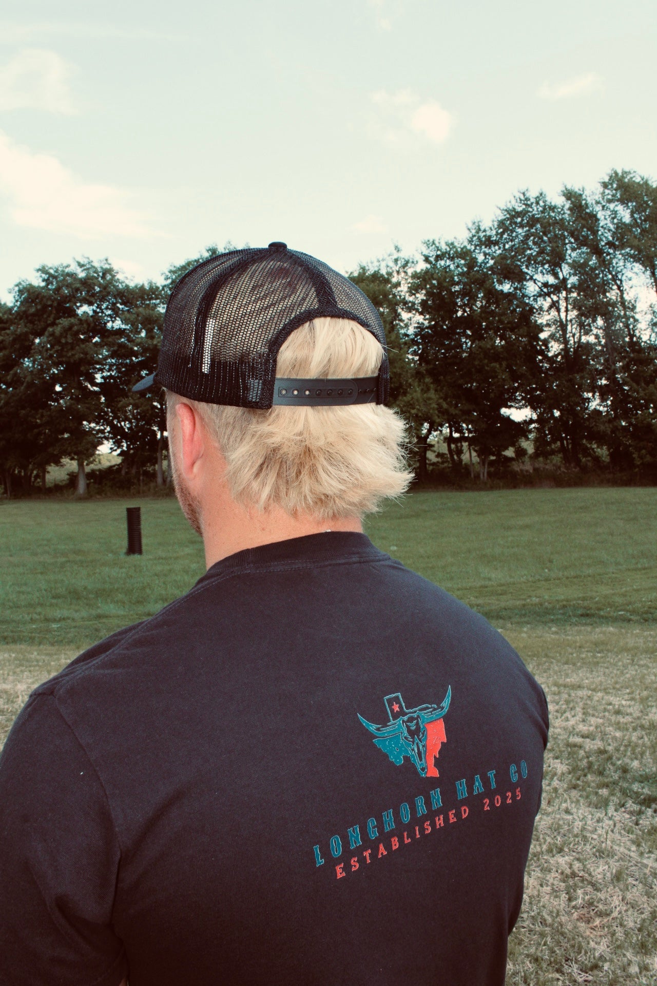 Black Rope Patch Hat