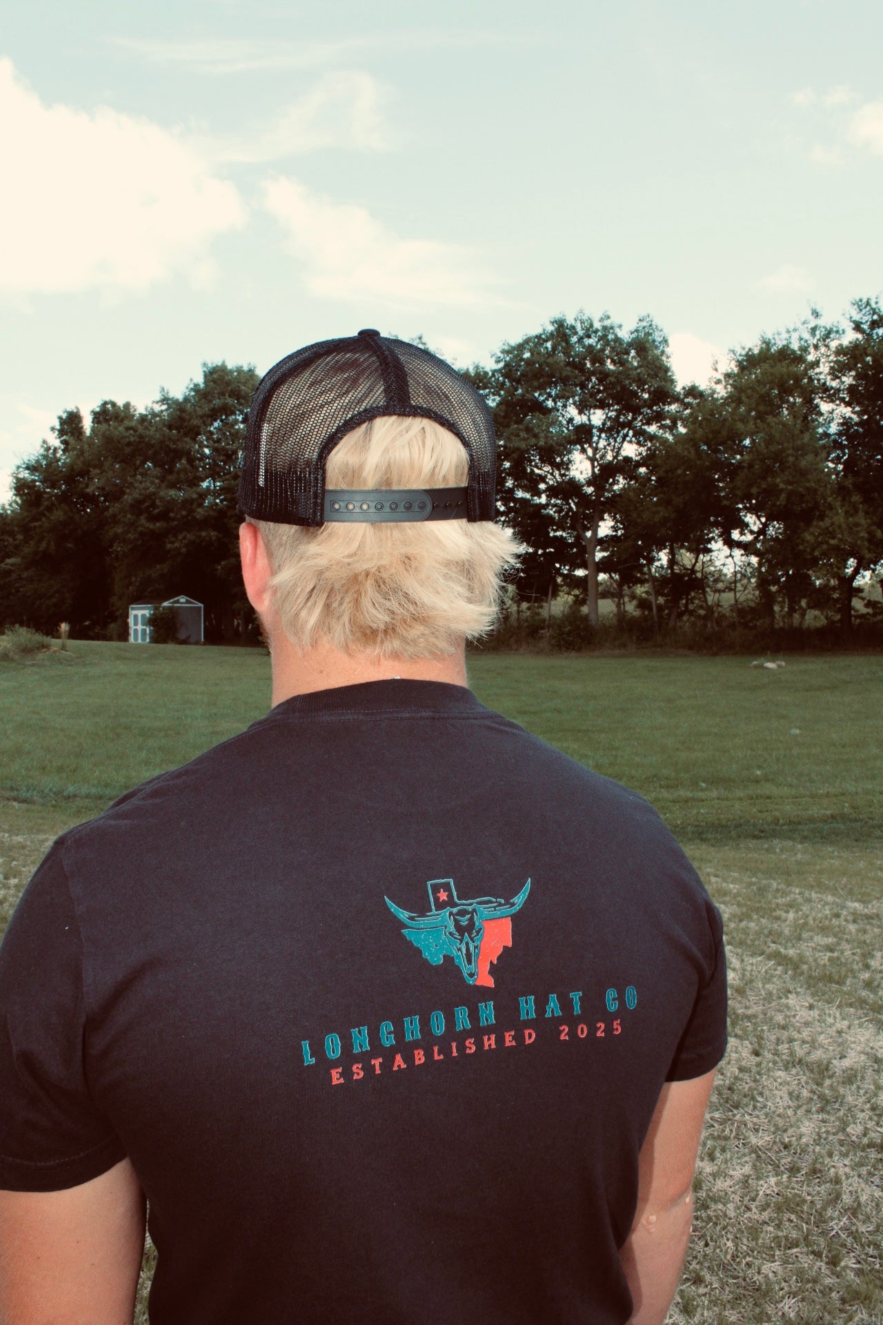Black Rope Patch Hat